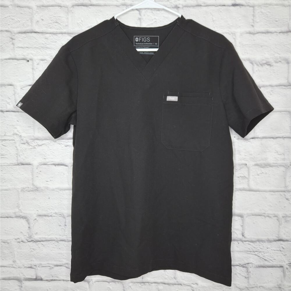 FIGS Technical Collection Black Scrub Set XS Top XS/S Small Jogger Pants pockets - Picture 4 of 6